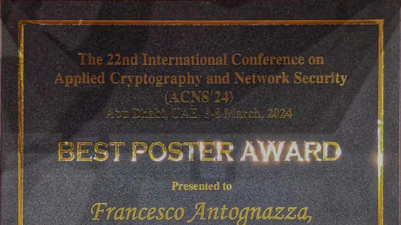 Best Poster Award -- ACNS 2024